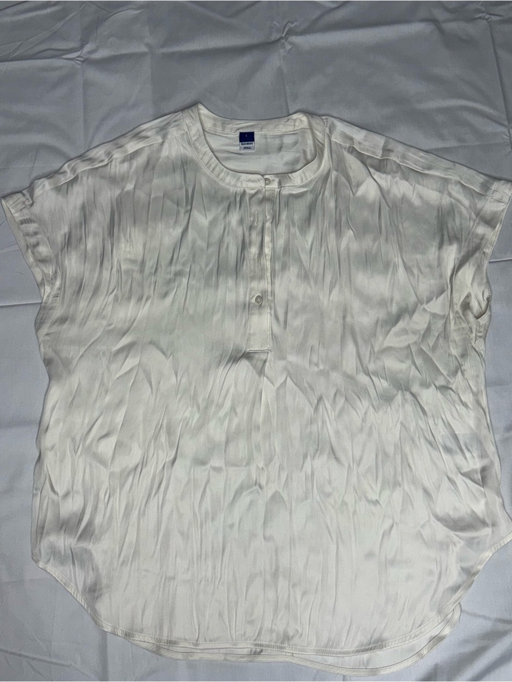 Old Navy Women's Cream Short-Sleeve Blouse